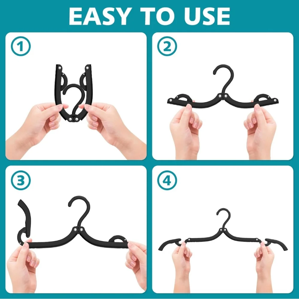 NIB 39 PCs travel hangers in black color